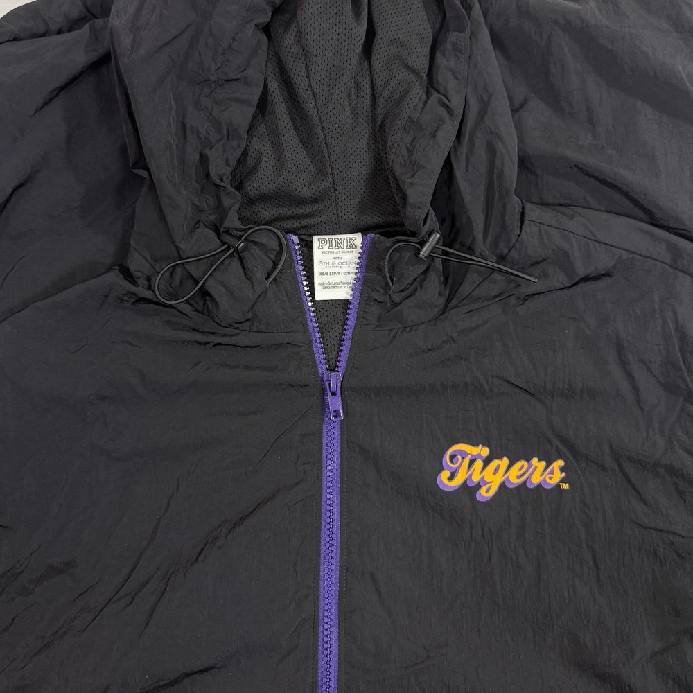 VS PINK COLLEGIATE LONG FULL-ZIP Jacket- Clemson Tigers - XS/S